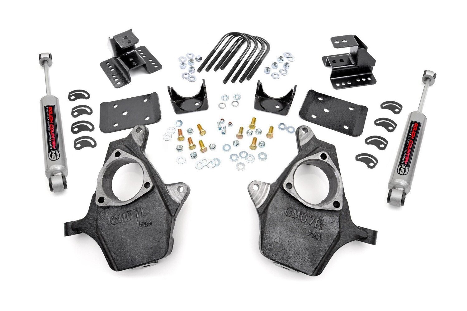 Lowering Kit | Knuckle | 2"FR | 4"RR | Chevy/GMC 1500 (07-14)