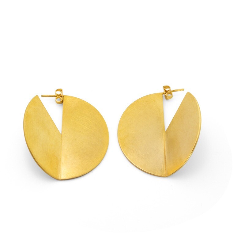 The Fold circle earrings -large-
