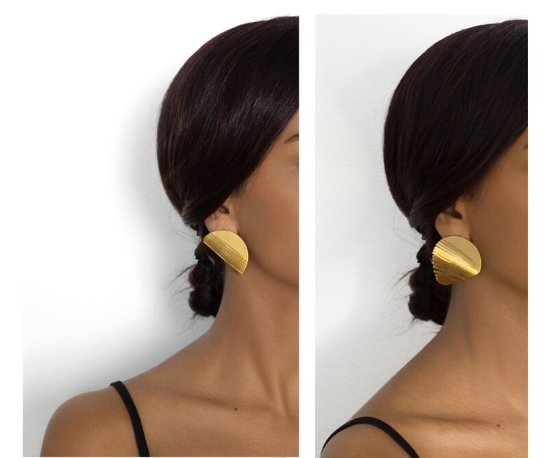 LIQUIFY classic circle large earrings