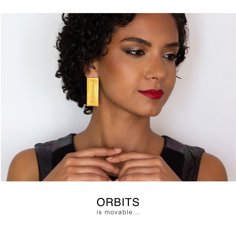 ORBITS - rectangle earrings-