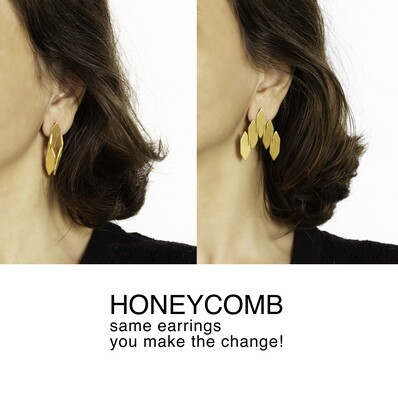 Honeycomb - Large earrings-