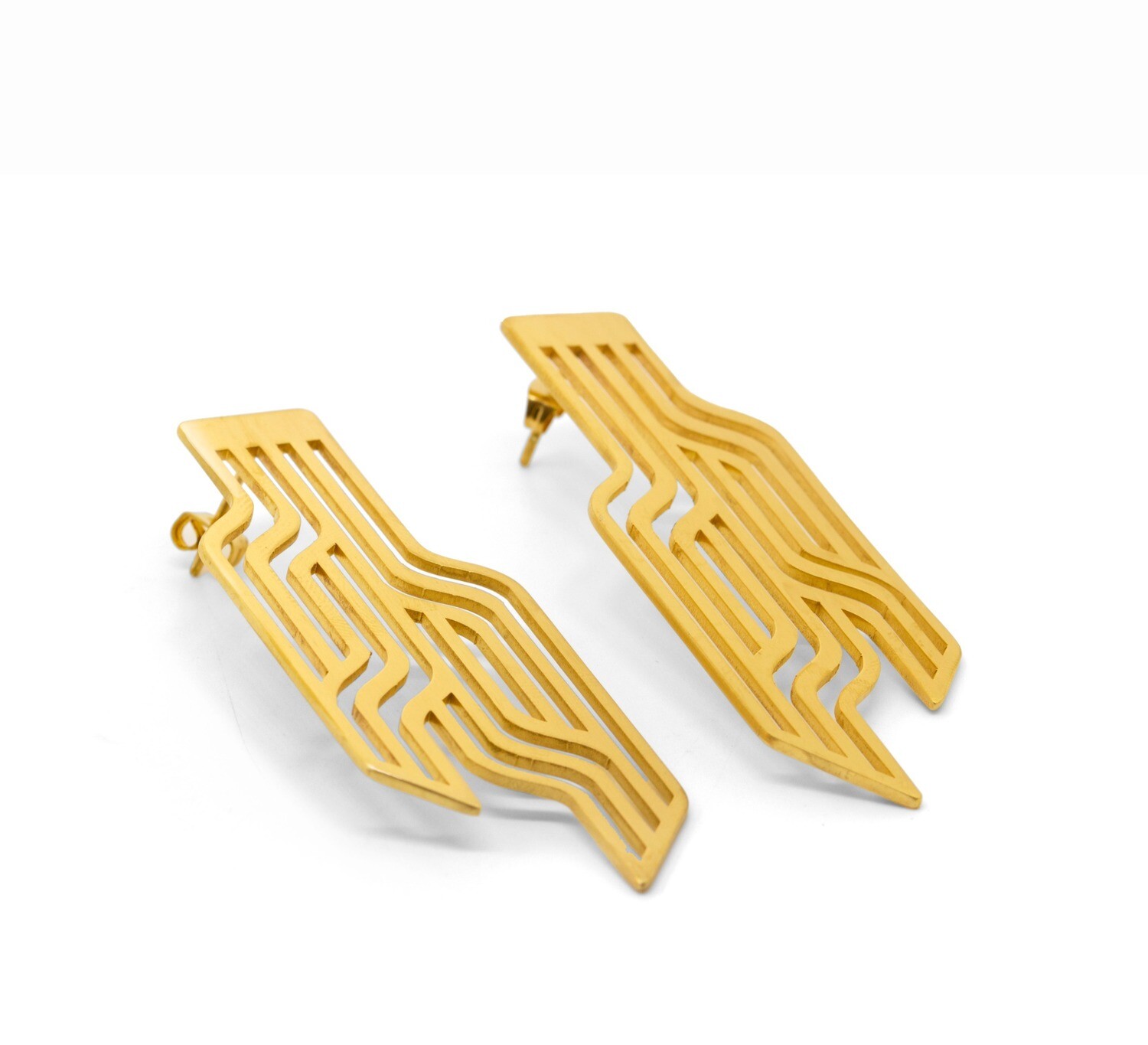 Dancing pattern- Large earrings-