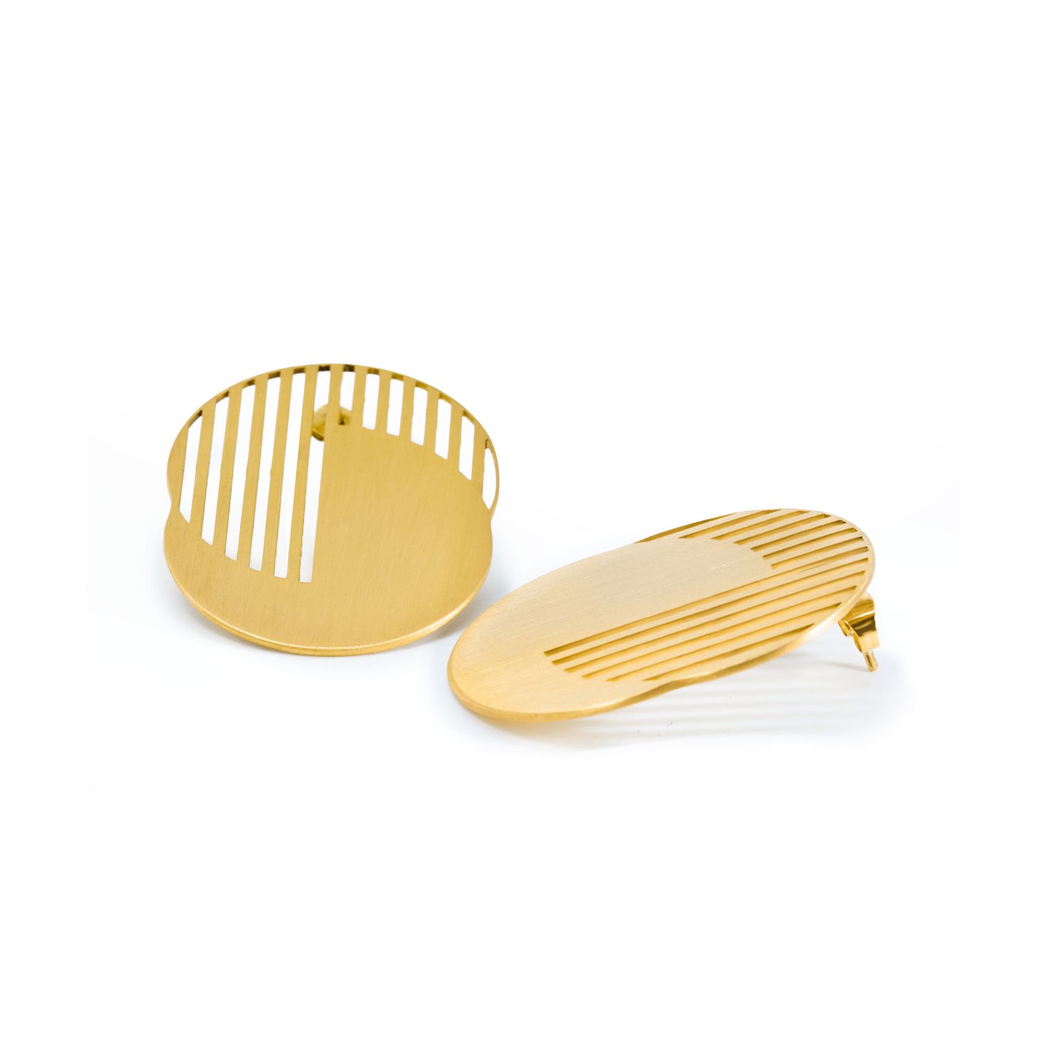 Trompe l'oeil Double circle - Earrings-