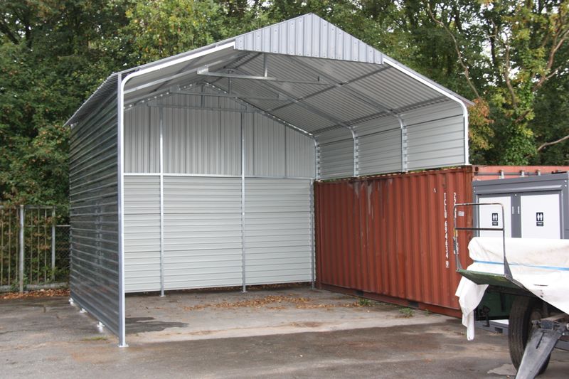 Metallgarage - Blechgarage - Wellblechhalle - 799 x 583 x 485 cm