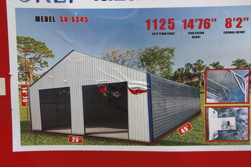 Blechhalle Lagerhalle Metallhalle neu 13,7 x 7,6 x 4,5 Meter