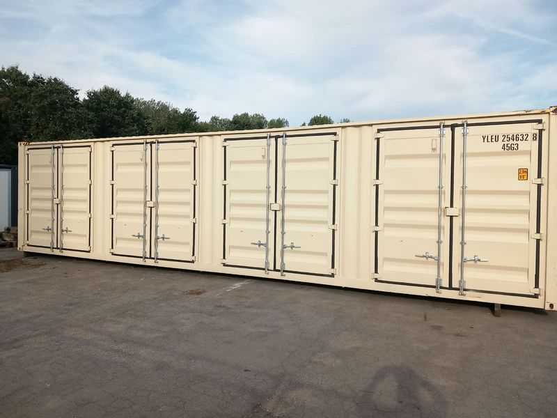 See container 40 Fuß mit 4 Seitentüren High Cube Lagercontainer See container 40 Fuß mit 4 Seitentüren High Cube Lagercontainer