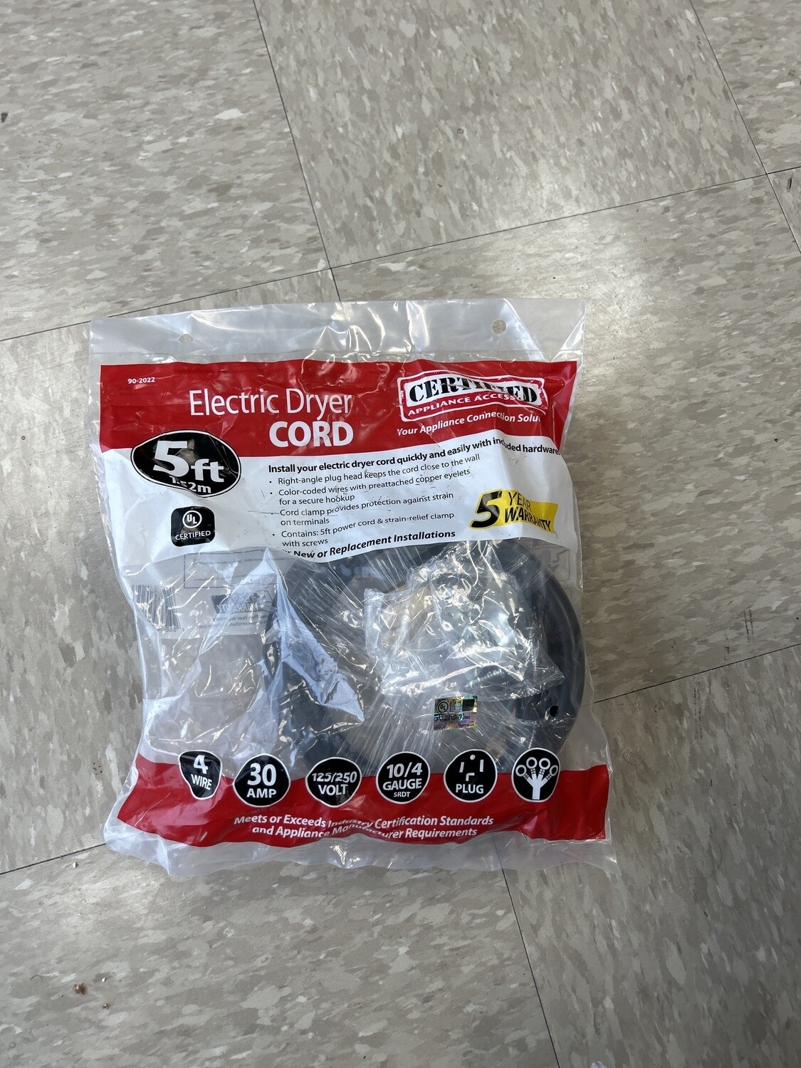 4 wire appliance cord