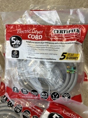 3 wire appliance power cord