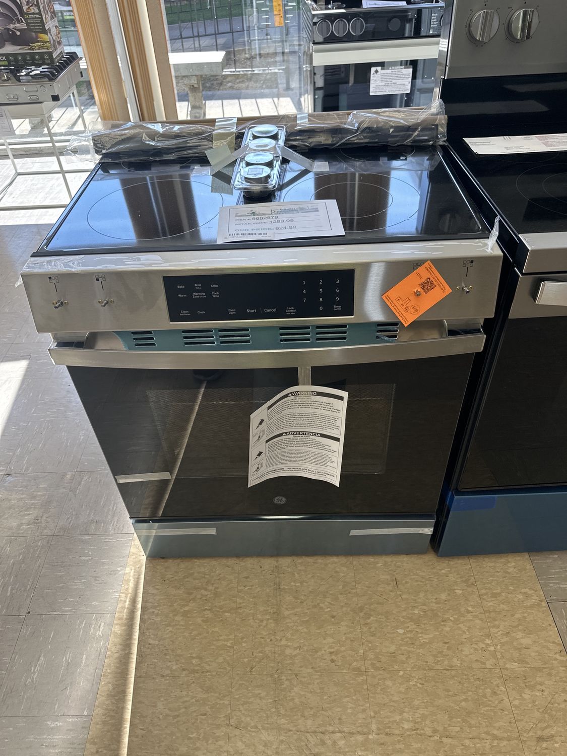 GE 30-in Slide-In Electric Range Stainless Steel