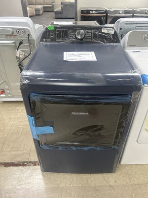 GE Profile 7.3-cu ft Steam Cycle Smart Electric Dryer (Sapphire Blue) ENERGY STAR
