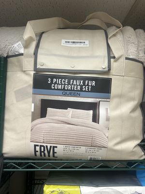 3PC FAUX FUR QUEEN COMF - 1