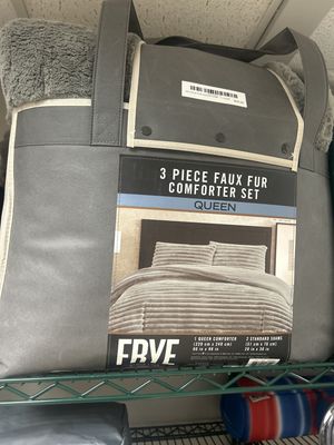 3PC FAUX FUR QUEEN COMF - 1