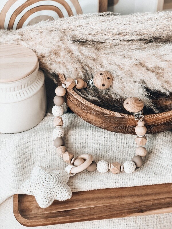Kinderwagenkette Beige