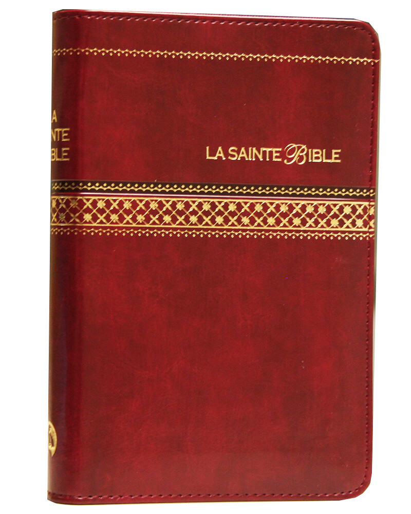 LA SAINTE BIBLE, SEGOND 1910 - SOUPLE - COMPACT - BOURGOGNE - TRANCHE OR - ONGLETS - FERMETURE ÉCLAIR