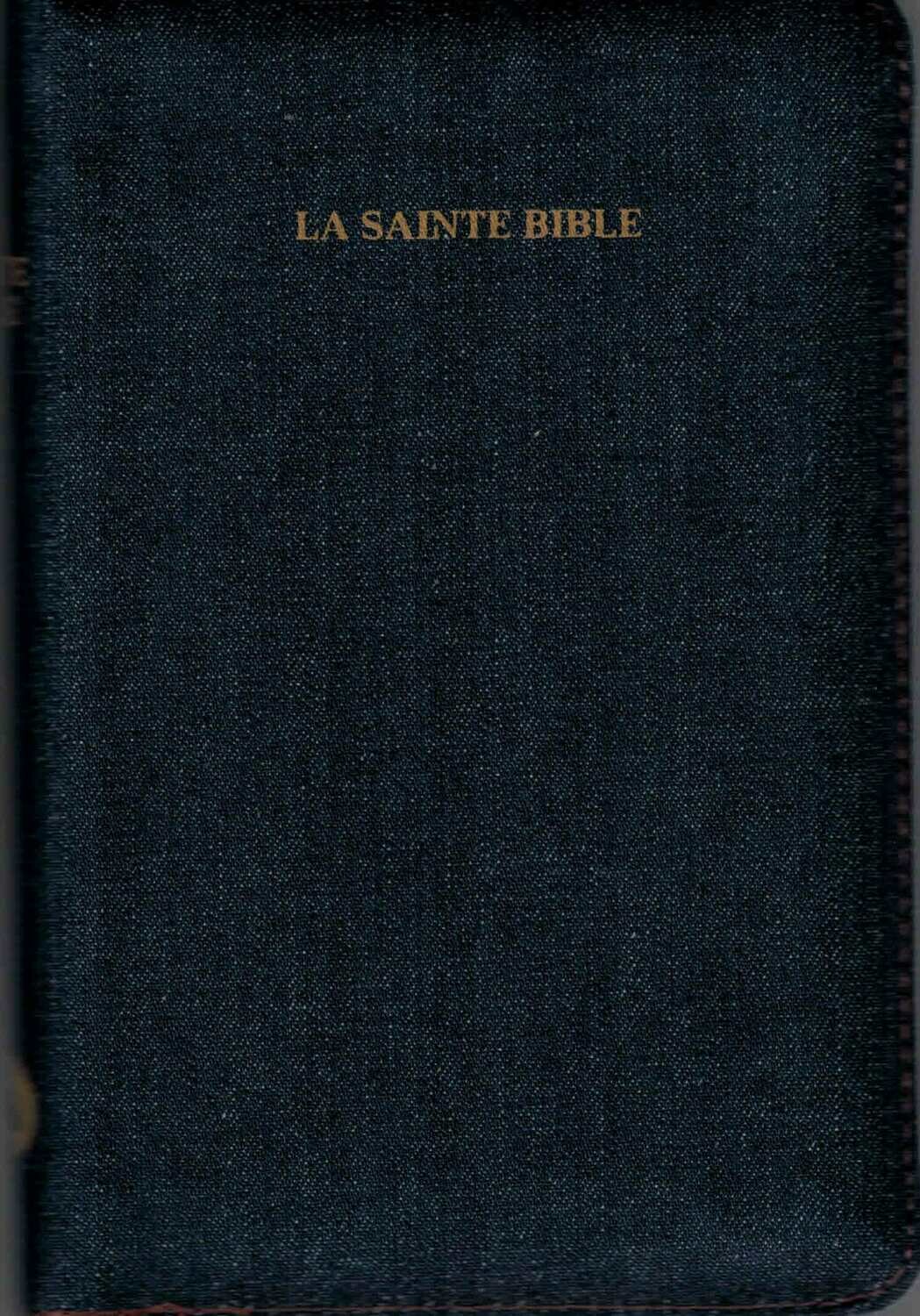 BIBLE L. SEG. 1910 COUVERTURE JEAN, ONGLETS, GLISSIERE