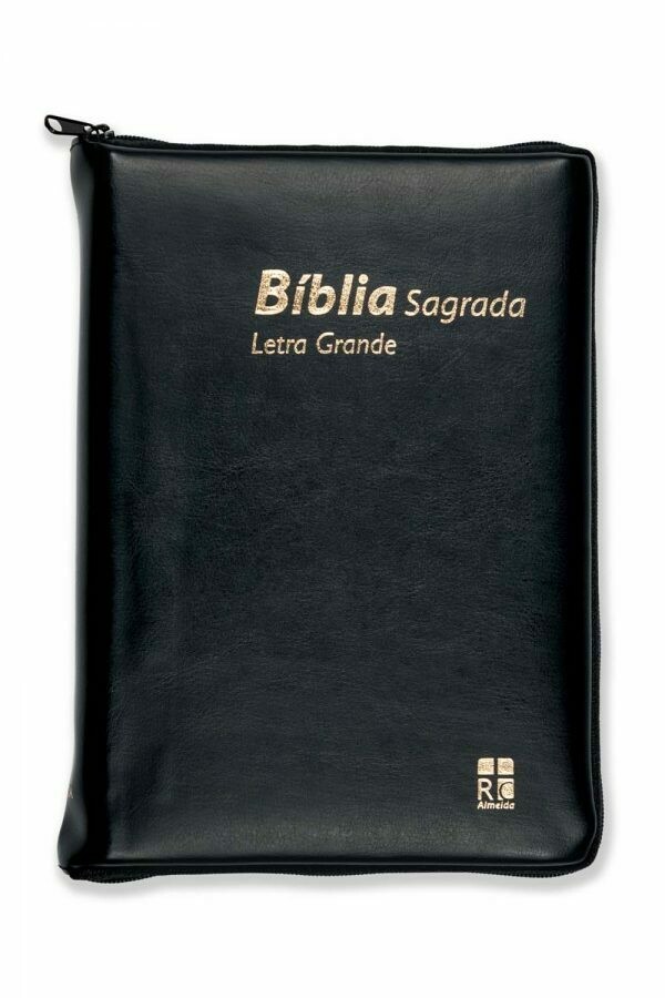 BIBLIA Sagrada, Letra Grande, Almeida Revista e Corrigida, Preta Vinyl