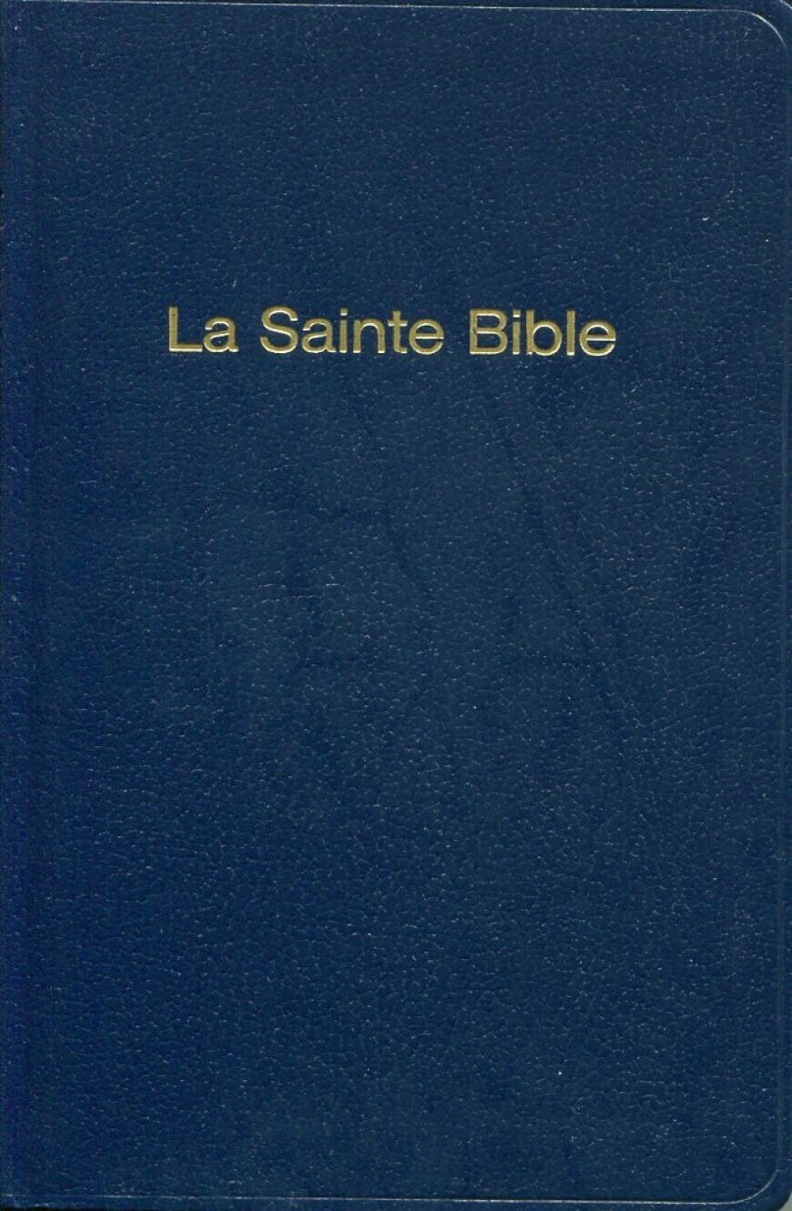 BIBLE DARBY, SEMI-RIGIDE, BLEU SIMILI CUIR