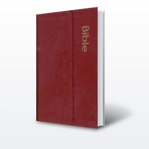 BIBLE SEMEUR COMPACTE EN CUIR GRENAT