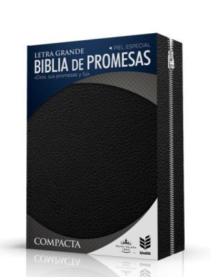 BIBLIA DE PROMESAS RVR 1960 COMPACTA, NEGRA CON ZIPPER