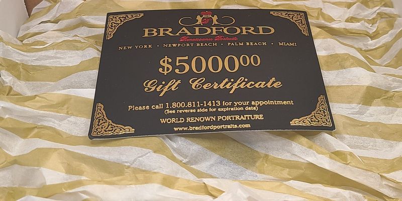 Bradford Renaissance Portraits Gift Certificate 3 Bradford Renaissance Portraits Gift Certificate 3
