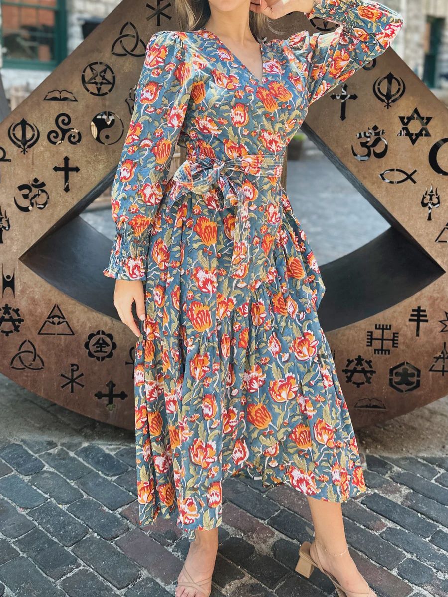 Maxime Zeaberg The Krista Dress - Floral Print Wrap Dress
