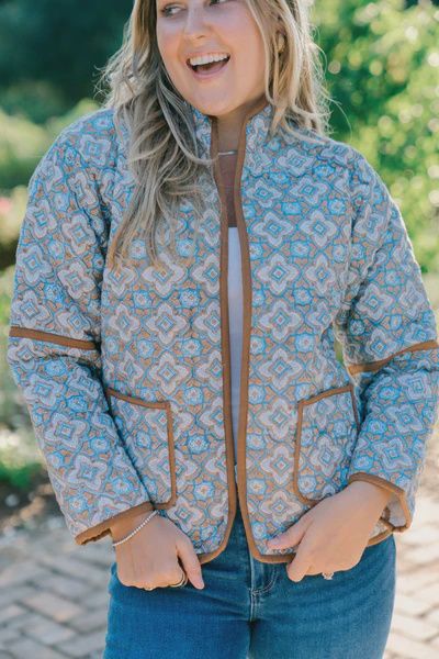 The Leo Quilted Jacket - Dusk Petals