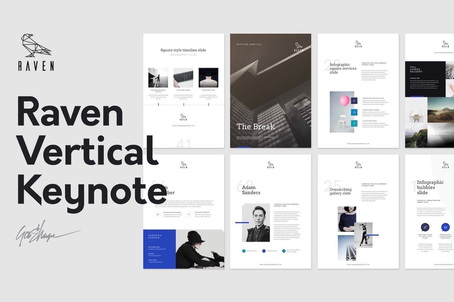 Raven A4 Vertical Keynote Presentation Template