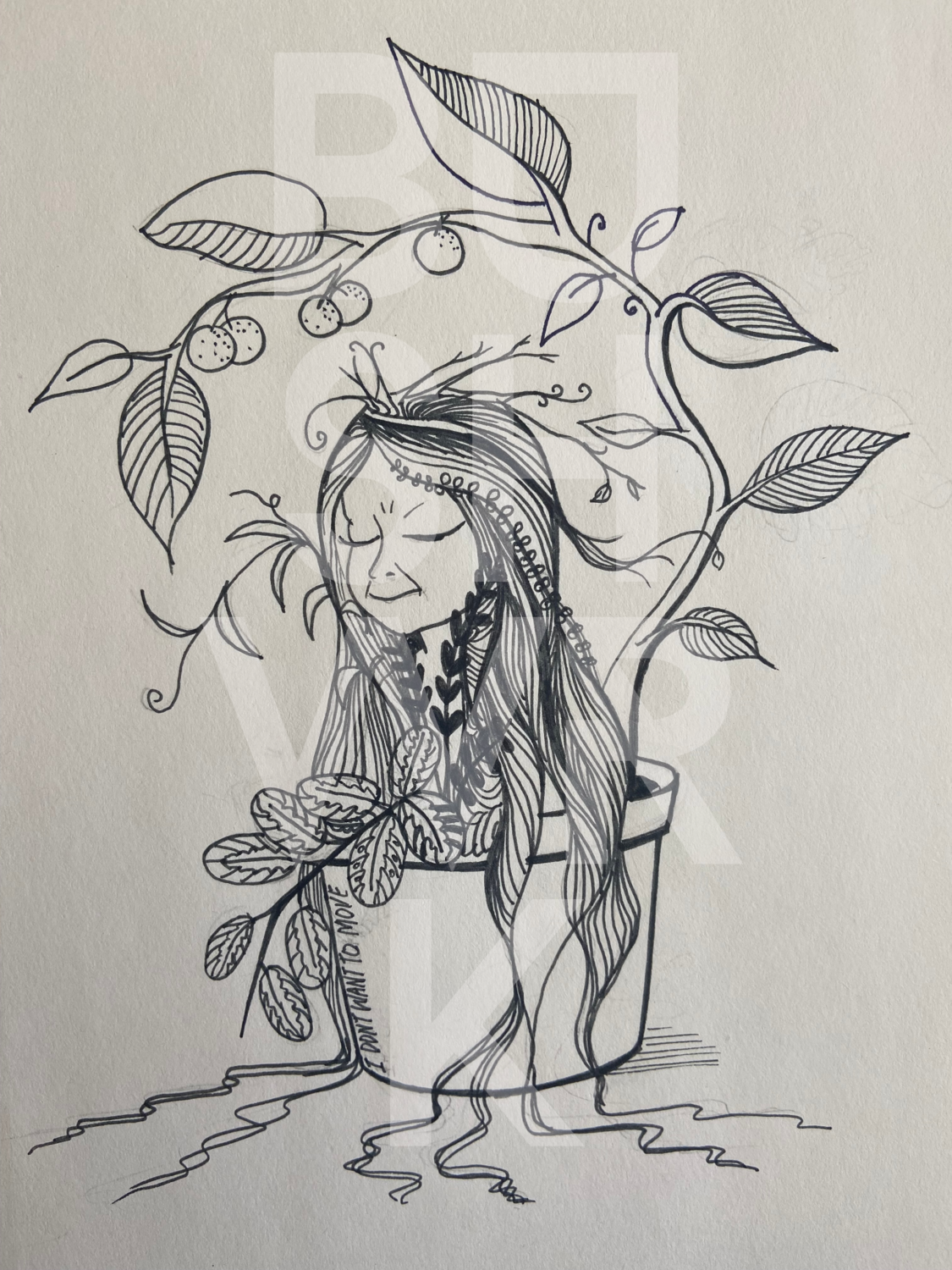 I Don&#39;t Want To Move - Illustration by Bushra Owais