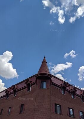 Iconic Red Brick Building, Plateau Montreal - Photograph by Omer Juma