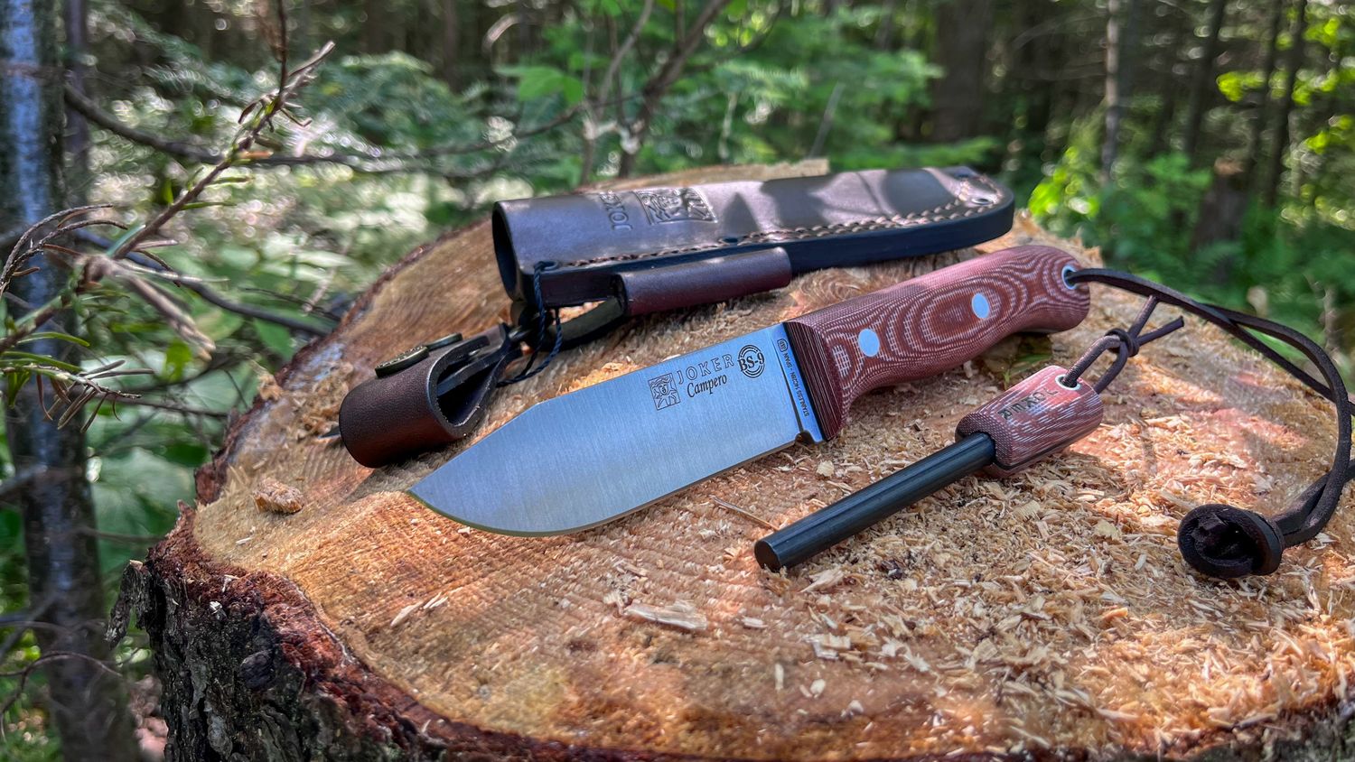 Camp knife CM112-P Campero with firesteel - Cuchillería Joker