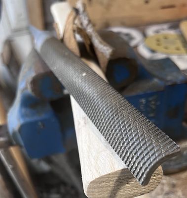 Iwasaki Japanese half-round wood carving bastard file 250 mm