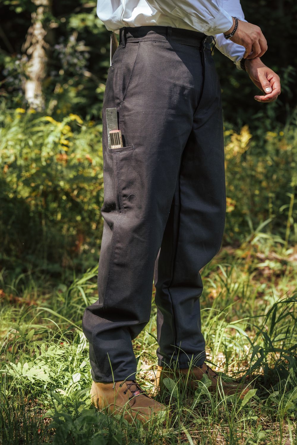Linen/Cotton Work Pants with belt loops (Largeot) - Le Laboureur