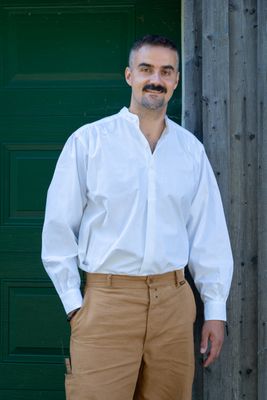 White Artist Shirt 100% Cotton - Le Laboureur