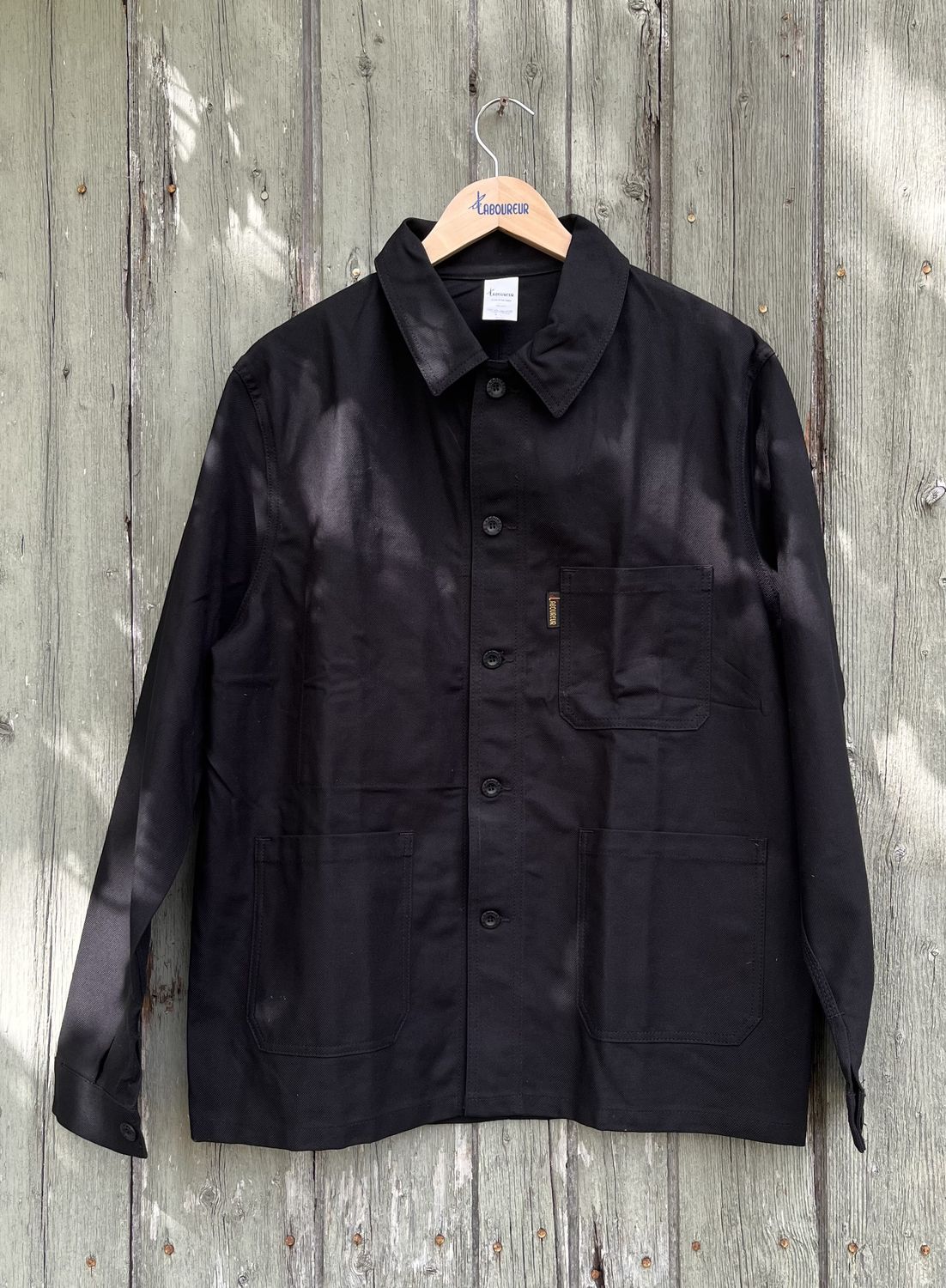 Black 100% cotton Chore Jacket - Le Laboureur