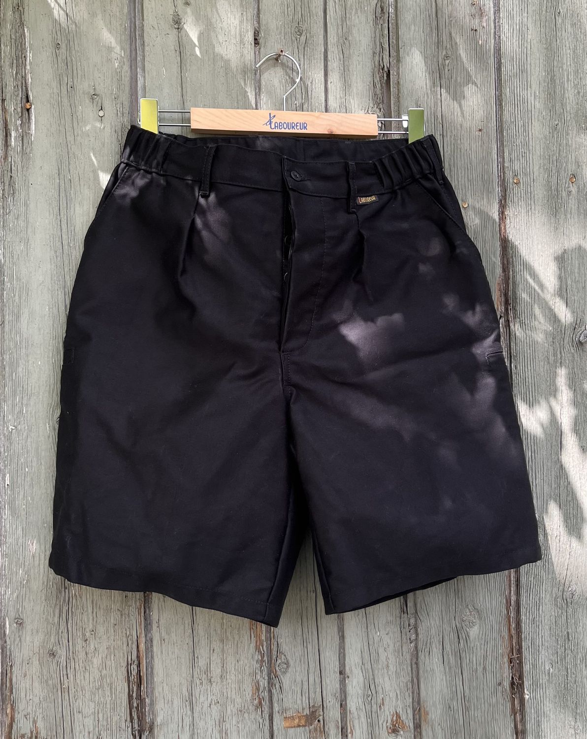 New Moleskin Largeot Shorts Black - Le Laboureur