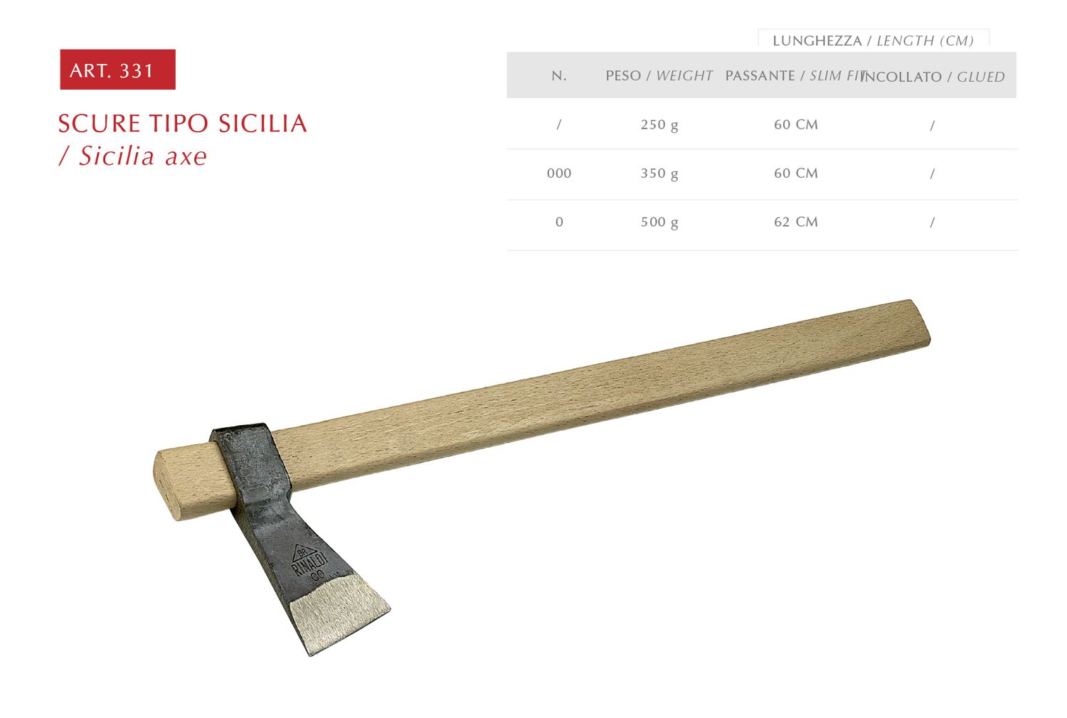 Tomahawk Rinaldi №331N/ 250g - Sicilia model