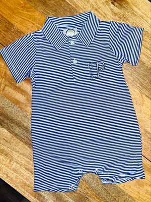 Striped Collared Romper