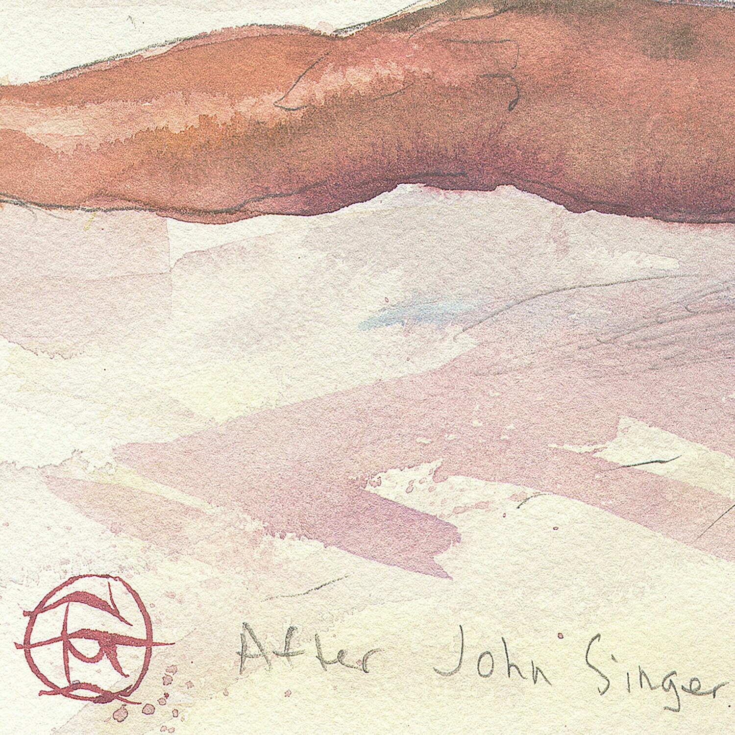 "Reclining Nude" (After John Singer Sargent) Original Watercolor