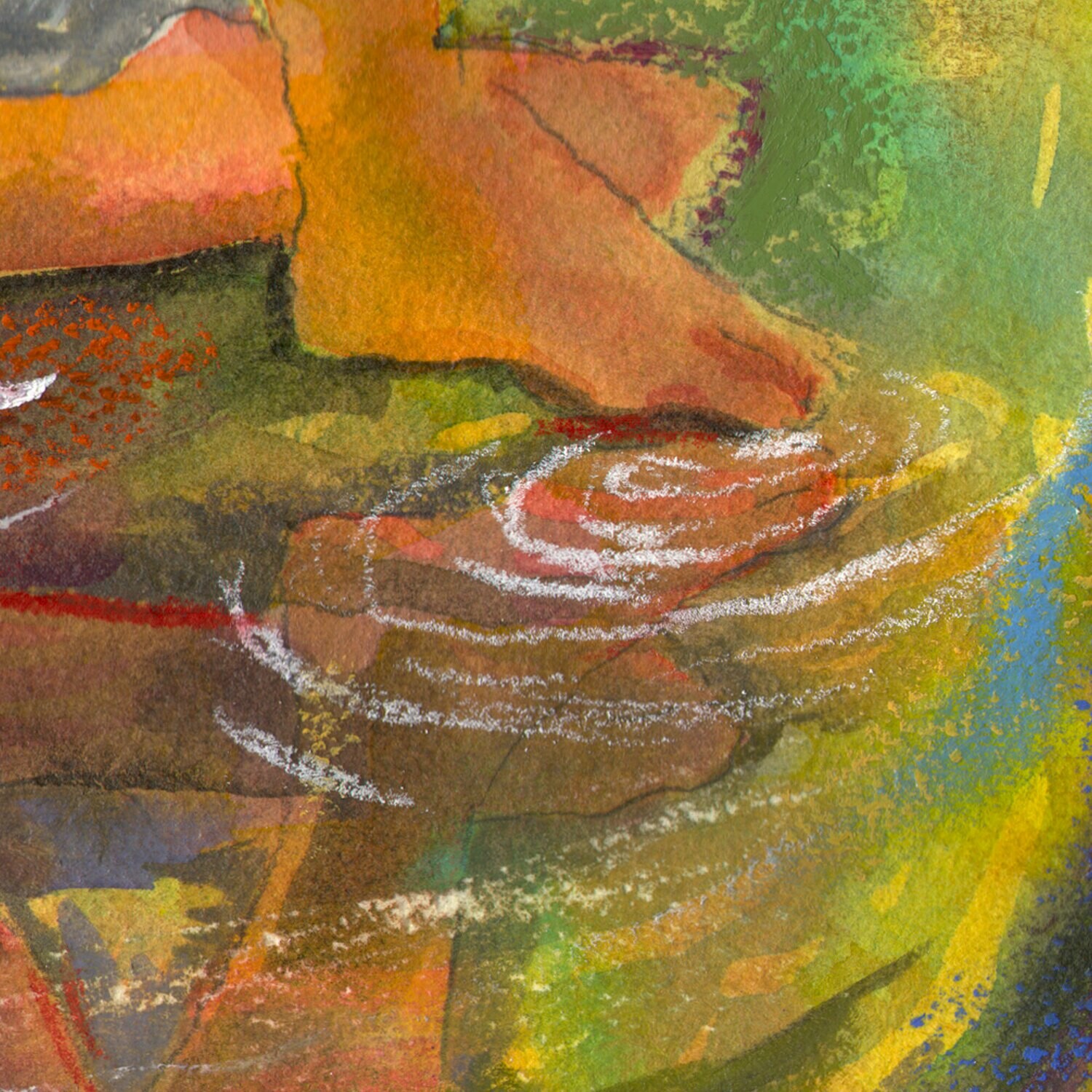 "Rose in the Grotto" Original Mixed-Media Work