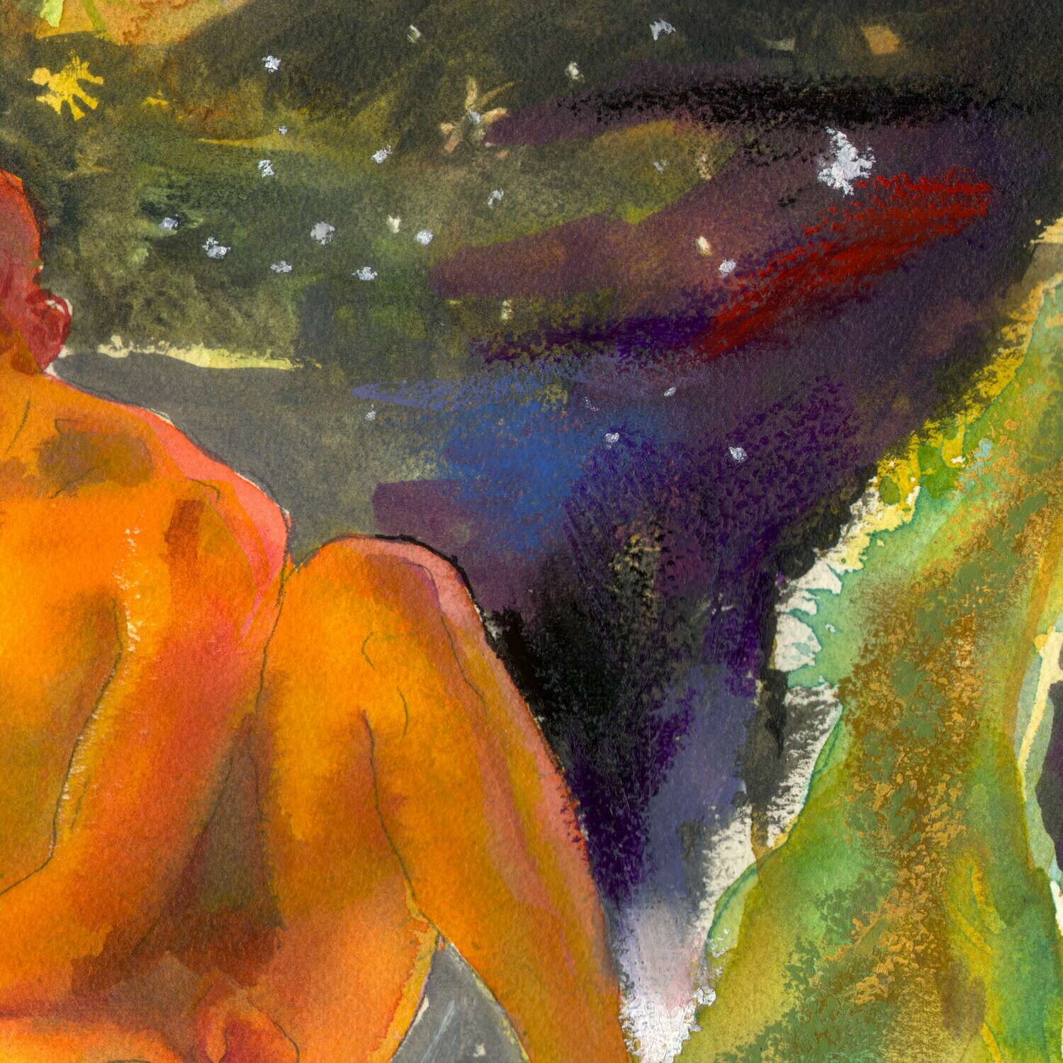 "Rose in the Grotto" Original Mixed-Media Work