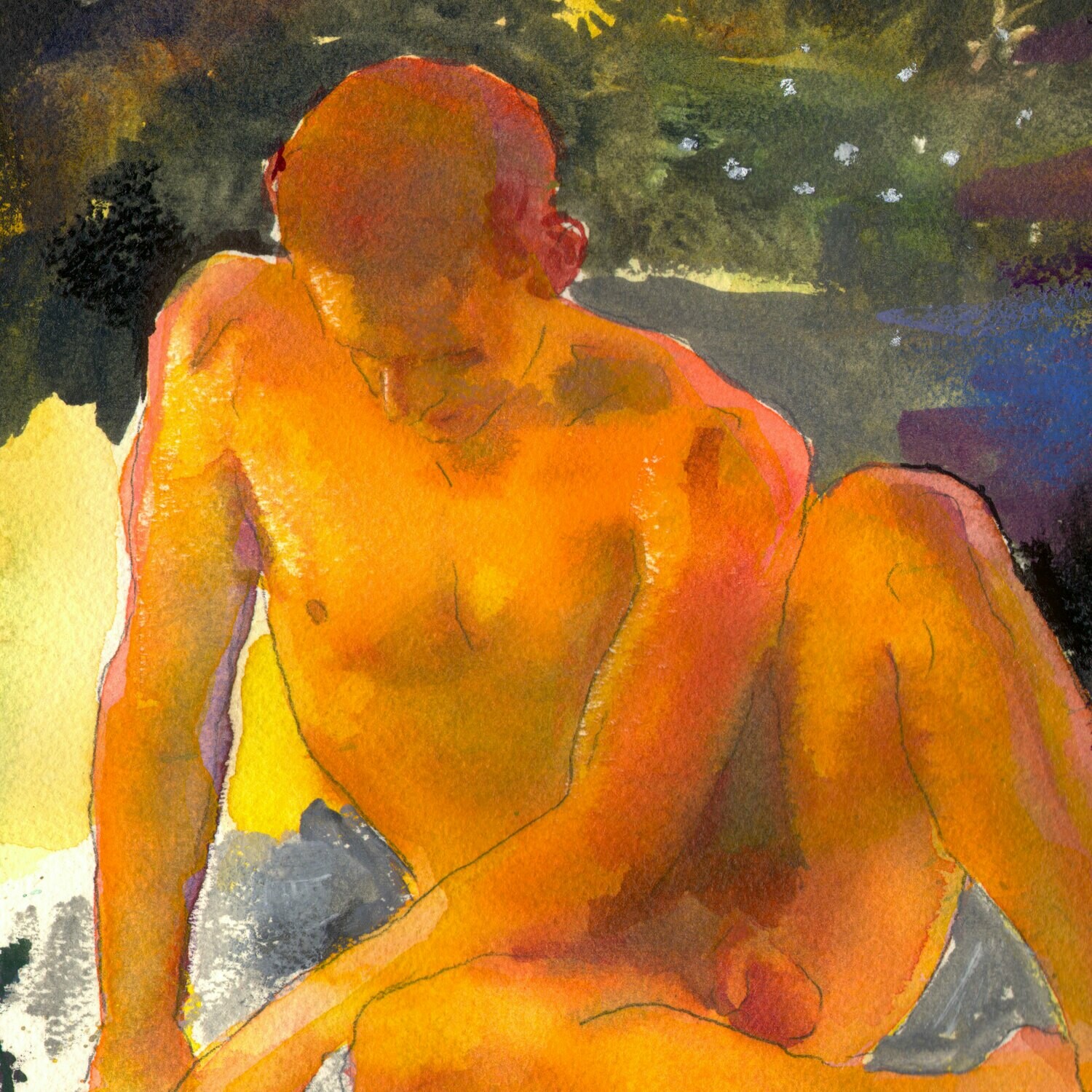 "Rose in the Grotto" Original Mixed-Media Work