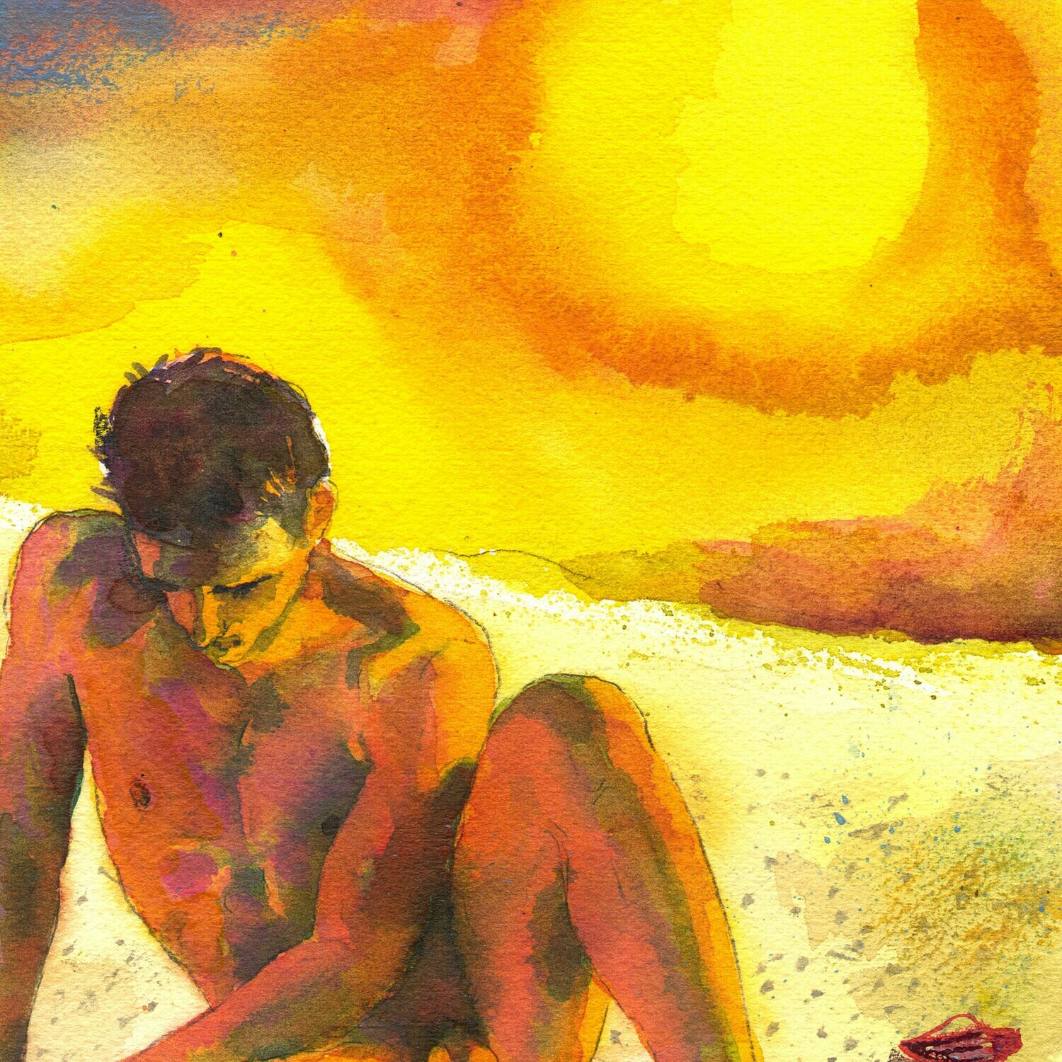 "Sand Castle" Original Watercolor
