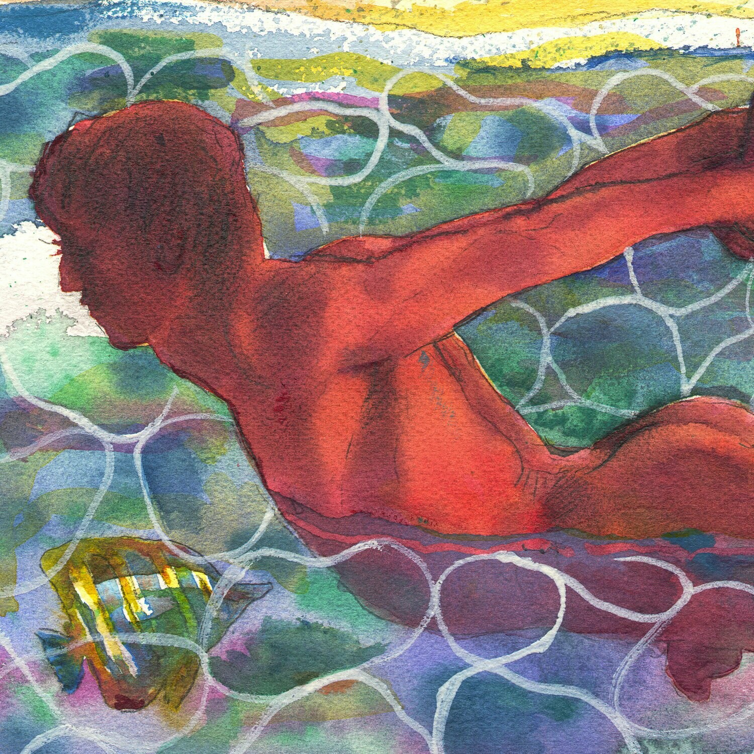 "Sand Castle" Original Watercolor