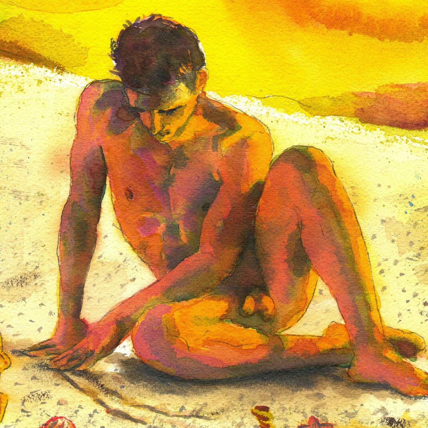 "Sand Castle" Original Watercolor