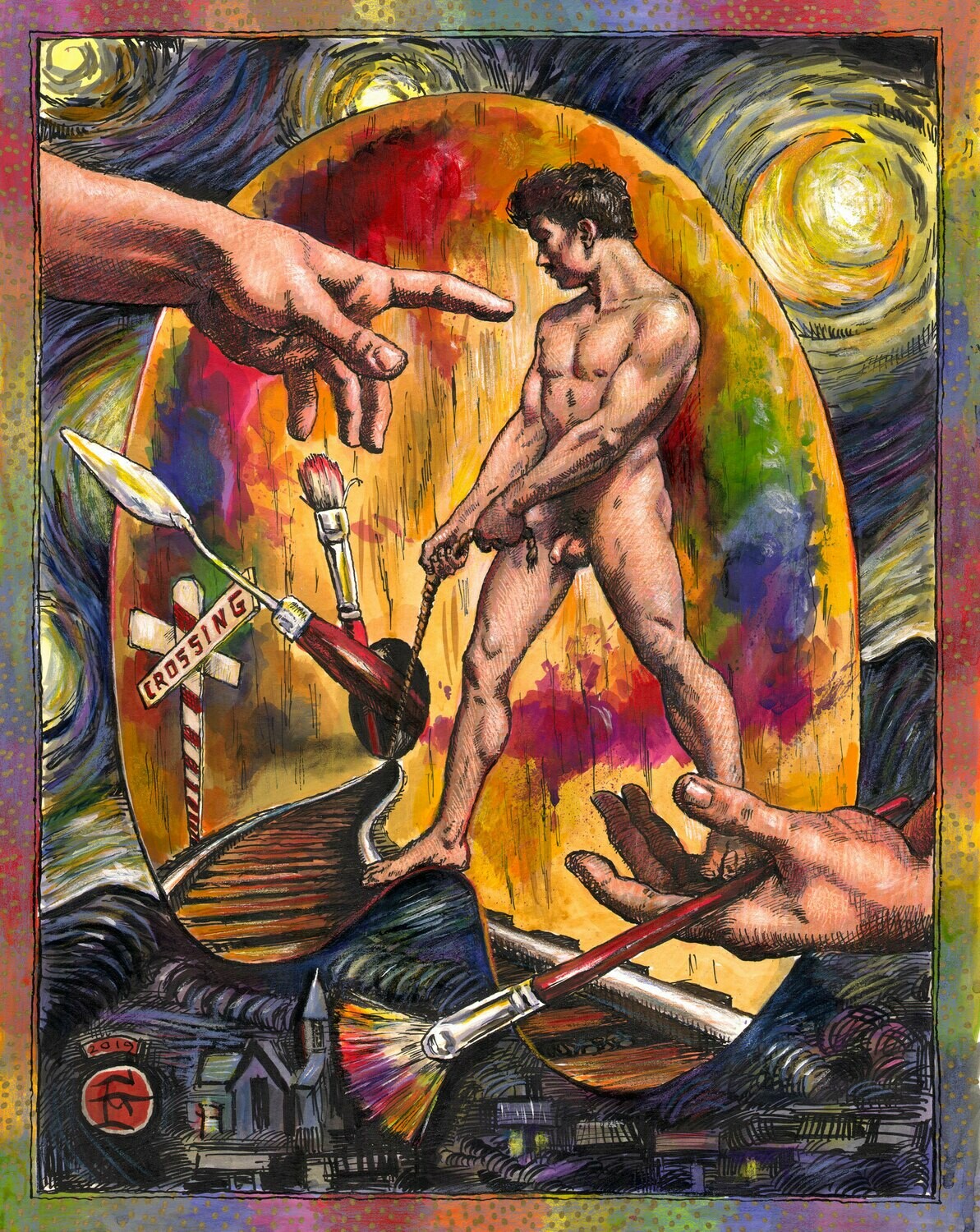 "Painter of the Night" Original Work on Paper