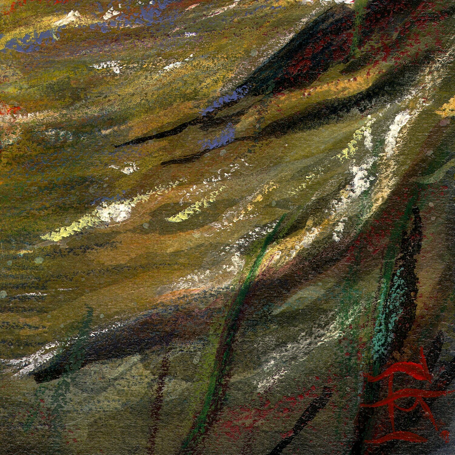"Night Reflection" Original Mixed-Media Work
