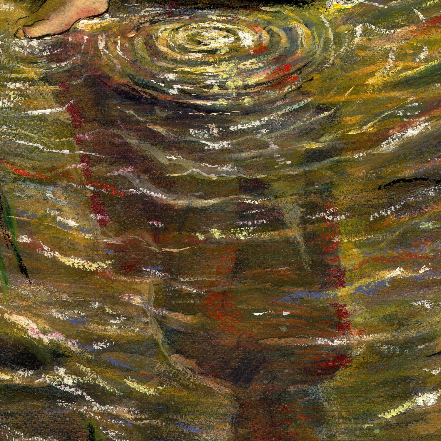 "Night Reflection" Original Mixed-Media Work