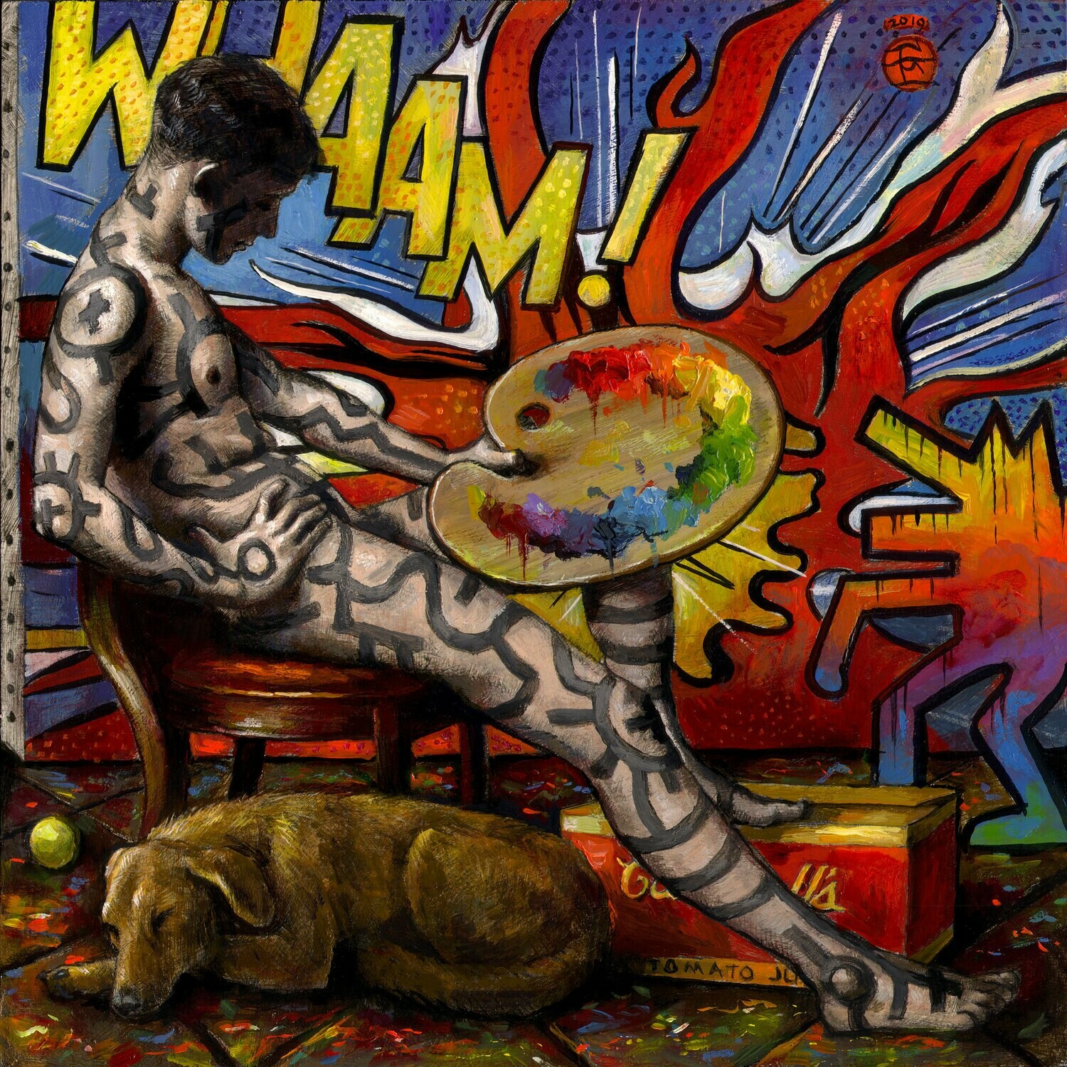 "Young Artist Who Came of Age in the Nineteen-Eighties" Original Painting