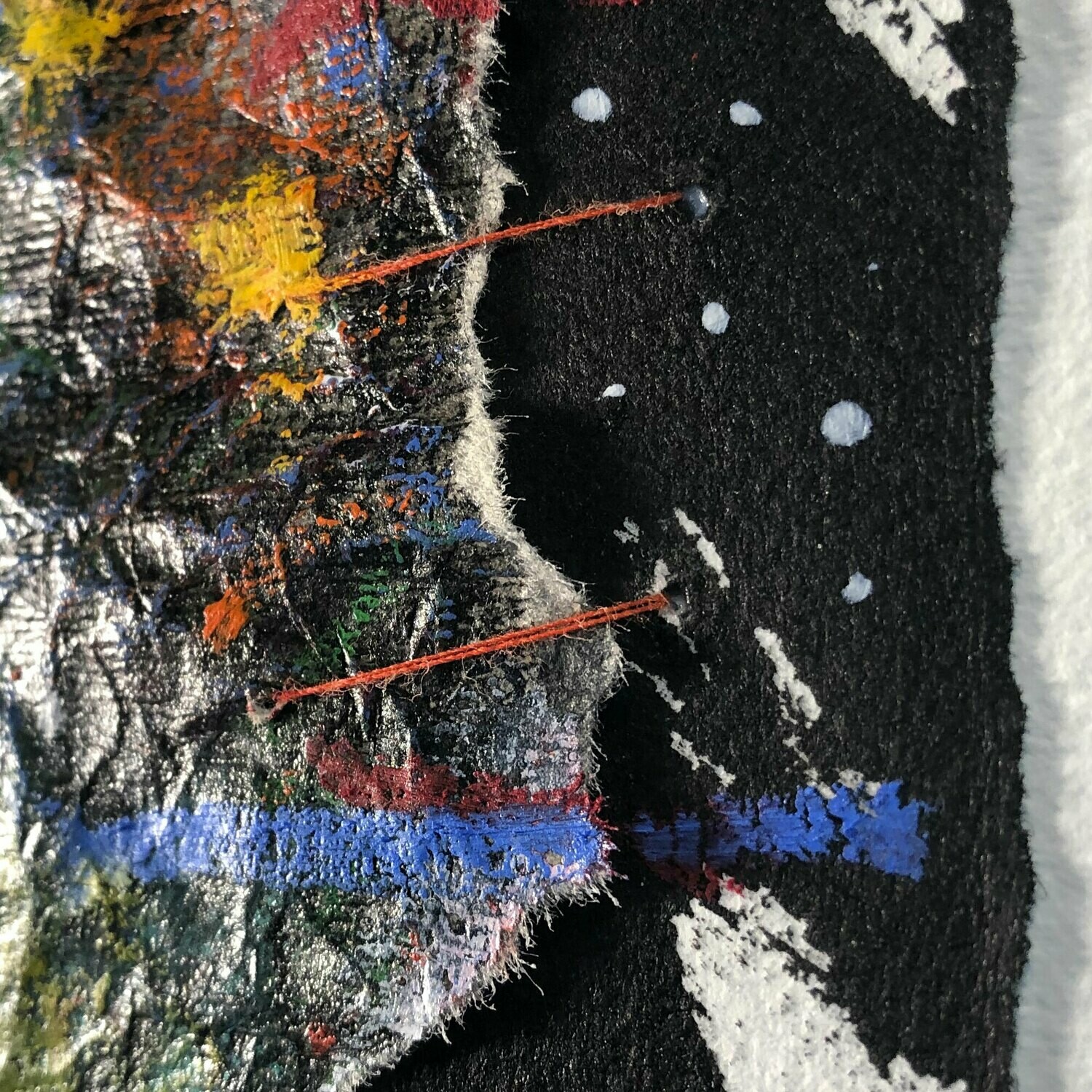 "Crumpled Self-Portrait (for Fraser)" Original Mixed-Media Work