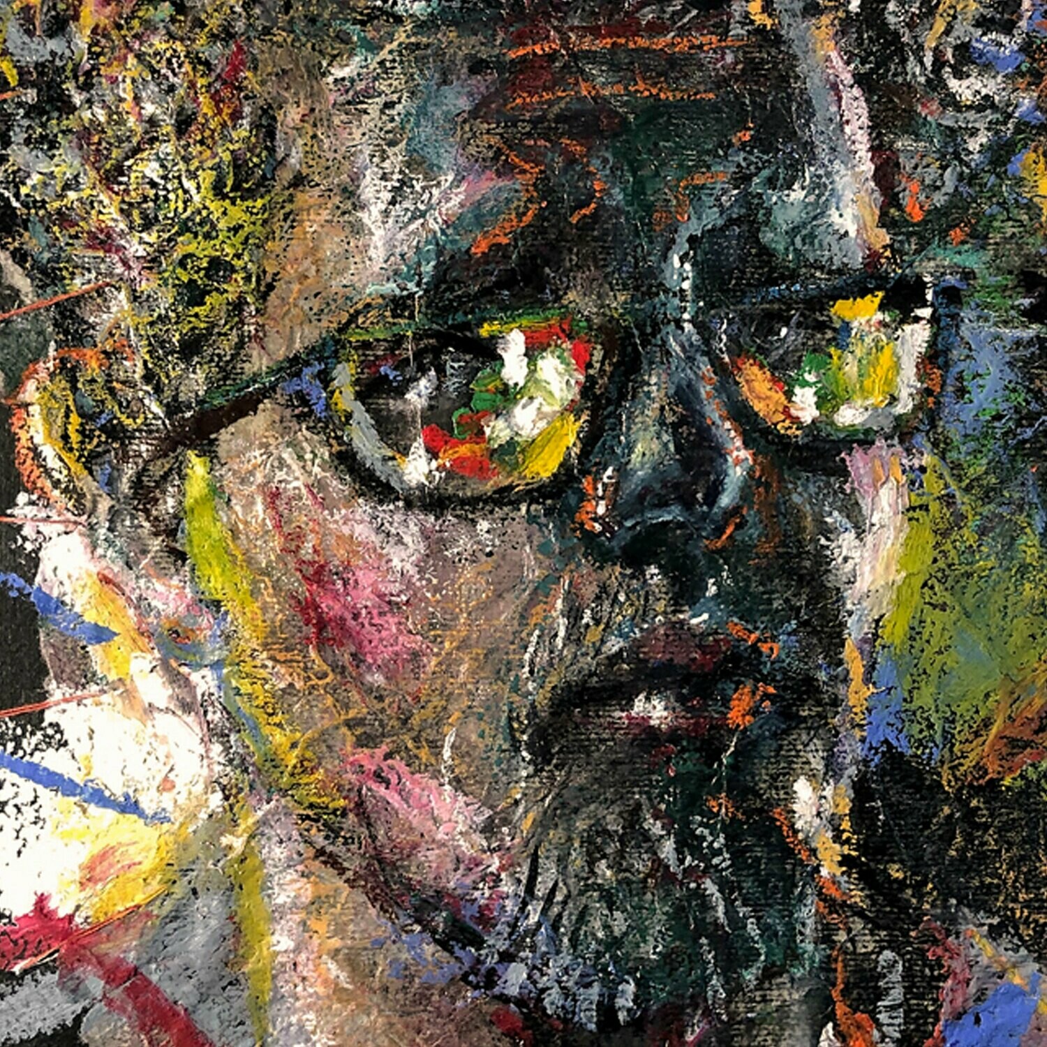 "Crumpled Self-Portrait (for Fraser)" Original Mixed-Media Work